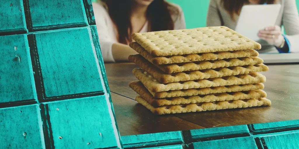 A stack of graham crackers, the key flavor in graham cracker spirits.