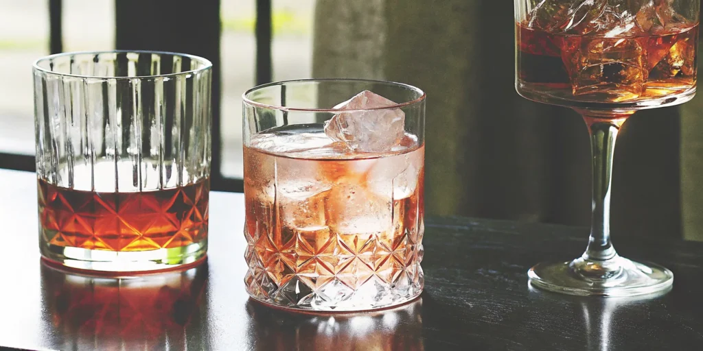 A collection of the best glasses for whiskey, suitable for neat pours, rocks, and cocktails.