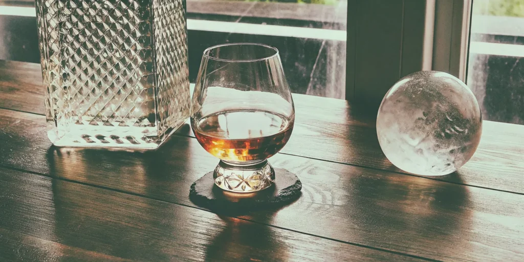 How to serve whiskey neat in a glass for the best flavor.